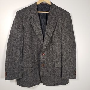 English Manor 44R Tweed Herringbone Sports Coat